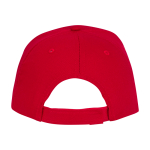 Cappellino sandwich in cotone con 5 pannelli da 175 g/m2 color rosso seconda vista posteriore
