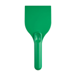 Raschietto per ghiaccio grande in plastica riciclata con manico color verde seconda vista frontale