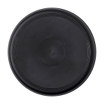 Frisbee rotondo in plastica riciclata con finitura maculata color nero seconda vista frontale
