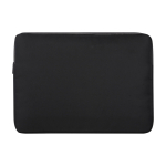 Custodia per laptop in poliestere riciclato e rivestimento interno 15,6” color nero seconda vista frontale