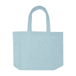 Borsa da spiaggia tote con finitura soft e ampio scomparto color azzurro pastello seconda vista frontale
