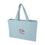 Borsa da spiaggia tote con finitura soft e ampio scomparto color azzurro pastello