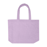 Borsa da spiaggia tote con finitura soft e ampio scomparto color lilla seconda vista frontale