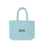 Borsa da spiaggia tote con finitura soft e ampio scomparto vista area di stampa