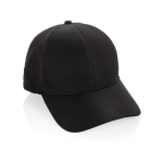 Cappello sportivo in RPET 6 pannelli e chiusura posteriore con fibbia color nero