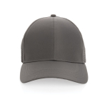 Cappello sportivo in RPET 6 pannelli e chiusura posteriore con fibbia color grigio seconda vista