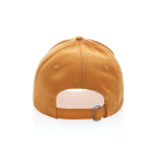 Cappellino in cotone riciclato 6 pannelli con tracciante Aware 280g/m2 color arancione quarta vista