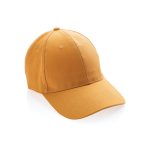 Cappellino in cotone riciclato 6 pannelli con tracciante Aware 280g/m2 color arancione settima vista
