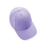 Cappellino in cotone riciclato 6 pannelli con tracciante Aware 280g/m2 color lilla sesta vista