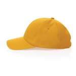 Cappellino in cotone riciclato 6 pannelli con tracciante Aware 280g/m2 terza vista