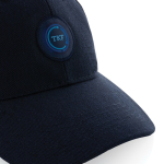 Cappellino in cotone riciclato 6 pannelli con tracciante Aware 280g/m2 seconda vista con logo