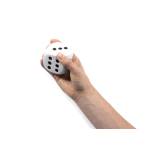 Antistress in schiuma PU a forma di dado da personalizzare color bianco seconda vista