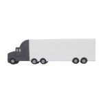 Antistress in schiuma PU a forma di camion personalizzabile color bianco prima vista