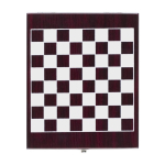 Set da vino in scatola di legno con scacchiera sul coperchio color marrone seconda vista
