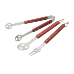 Grembiule speciale per barbecue con 4 utensili a tema calcio color verde quarta vista