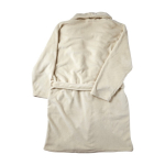 Accappatoio in pile con 2 tasche frontali taglia unica color beige prima vista