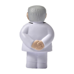 Antistress in schiuma PU a forma di dottore da personalizzare color bianco prima vista