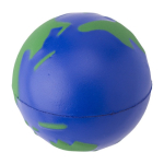 Pallina antistress in PU con disegno raffigurante il mondo color blu prima vista