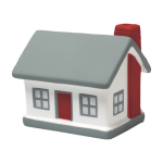 Antistress in PU a forma di casa da personalizzare seconda vista