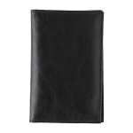 Portafoglio e porta tessere in pelle di capra con 3 scomparti color nero prima vista