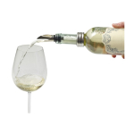 Set da vino in cofanetto circolare con 4 accessori in acciaio inox color nero
