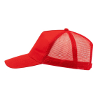 Cappello 5 pannelli con rete posteriore e chiusura regolabile in plastica quarta vista