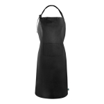 Grembiule in cotone Fairtrade con chiusura regolabile 180 g/m2 color nero prima vista