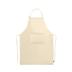 Grembiule in cotone Fairtrade con chiusura regolabile 180 g/m2 color naturale terza vista