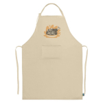 Grembiule in cotone Fairtrade con chiusura regolabile 180 g/m2 color naturale quarta vista
