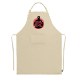 Grembiule in cotone Fairtrade con chiusura regolabile 180 g/m2 color naturale quinta vista