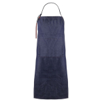 Grembiule in denim di cotone con dettagli in PU 190 g/m2 color blu alice prima vista