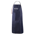 Grembiule in denim di cotone con dettagli in PU 190 g/m2 color blu alice quarta vista