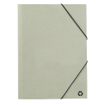 Cartellina ecologica in cartone riciclato con chiusura elastica color naturale prima vista