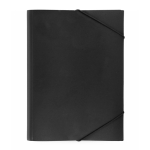 Cartellina con finitura traslucida in vari colori e chiusura elastica color nero prima vista