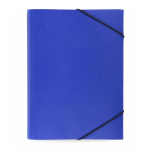 Cartellina con finitura traslucida in vari colori e chiusura elastica color blu prima vista