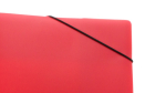 Cartellina con finitura traslucida in vari colori e chiusura elastica color rosso quarta vista