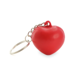 Portachiavi con antistress a forma di cuore da personalizzare color rosso seconda vista