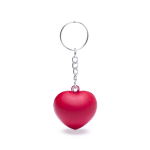 Portachiavi con antistress a forma di cuore da personalizzare color rosso prima vista