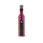 Cavatappi magnetico a forma di bottiglia di vino con apribottiglie color rosa ottava vista