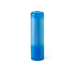 Balsamo labbra con SPF15 in confezione di colori traslucidi color azzurro prima vista