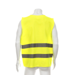 Gilet riflettente ad alta visibilità omologato per adulti color giallo quarta vista