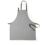 Grembiule in cotton canvas con vari taschini da 340 g/m2 color grigio prima vista