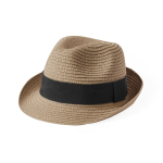 Cappello regolabile dall'interno con nastro nero per personalizzare color beige prima vista
