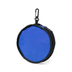 Ciotola pieghevole e portatile per animali con chiusura a zip color blu prima vista