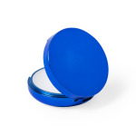 Balsamo labbra in confezione rotonda di colori brillanti con specchio color blu terza vista