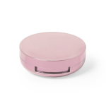Balsamo labbra in confezione rotonda di colori brillanti con specchio color rosa prima vista
