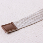 Grembiule in cotone canvas con nastri regolabili in similpelle 340g/m2 color bianco sporco nona vista