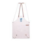 Grembiule in cotone canvas con nastri regolabili in similpelle 340g/m2 vista area di stampa