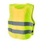 Gilet alta visibilità per bimbi dai 3 ai 6 anni chiusura in velcro RFX color giallo fluorescente seconda vista frontale
