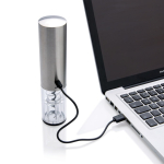 Apribottiglie elettrico in acciaio inox ricaricabile via USB color grigio sesta vista